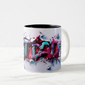 Beste vader tweekleurige koffiemok (Voorkant rechts)