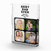 Beste vader vader 4 familie fotoblokken (Rechts)