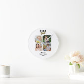 Beste vader vader 4 familiefoto ronde klok (Huis)