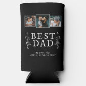 Beste vader Vader Foliage Aangepast 3 Foto Collage Seltzer Blikjeskoeler (Voorkant)