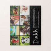 Beste vader vader Vader Definitie 6 Foto's Zwart Legpuzzel (Verticaal)
