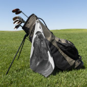 Beste vader vader van Long Shot Pug Foto van je ei Golfhanddoek (Groen)
