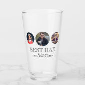 Beste Vader Vaderdag 3 Ovaal Fotocollage Glas (Voorkant)