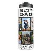 Beste vader Vaderdag 6 foto Thermosbeker (Voorkant)
