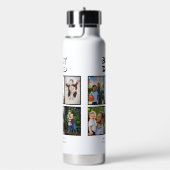 Beste vader Vaderdag 6 foto Waterfles (Rechts)