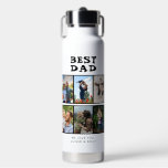 Beste vader Vaderdag 6 foto Waterfles<br><div class="desc">Beste vader Vaderdag 6 foto collage waterfles. 6 familiefoto's - voeg 6 foto's en uw namen toe. Een mooie herinnering voor vader. Cadeau voor Vaderdag,  verjaardag of kerst.</div>