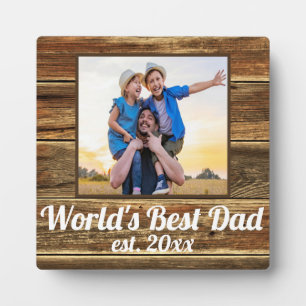Beste vader Vaderdag, aangepaste foto's en tekst t Fotoplaat