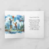 Beste vader Vaderdag basketbal Kaart (Binnen)