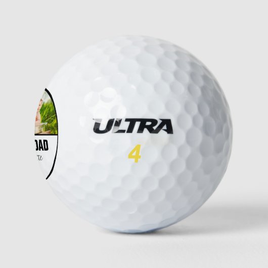 Beste vader | Vaderdag Foto Golf Balls Golfballen (Logo)