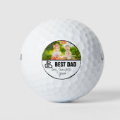 Beste vader | Vaderdag Foto Golf Balls Golfballen (Voorkant)