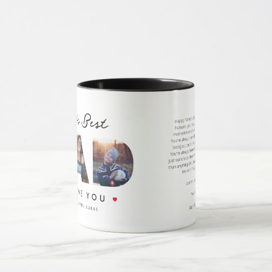 Beste vader Vaderdag grappige brief ter wereld Mok (Midden)