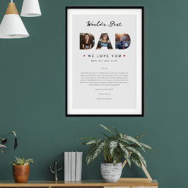 Beste vader Vaderdag grappige brief ter wereld Poster