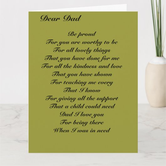 Beste vader vaderdag kaart (Voorkant)