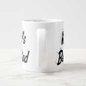 Beste vader vaders Dag zwarte halve tekst Grote Koffiekop (Achterkant)