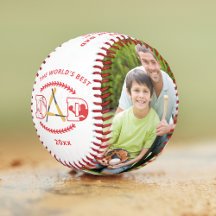 Beste vader van Baseball Aangepaste Fotonaam ter w