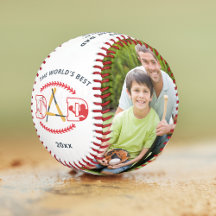 Beste vader van Baseball Aangepaste Fotonaam ter w