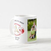 Beste vader van Baseball Aangepaste Fotonaam ter w Koffiemok (Voorkant links)