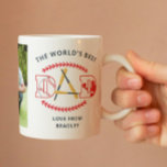 Beste vader van Baseball Aangepaste Fotonaam ter w Koffiemok<br><div class="desc">'s Werelds beste pap van de Aangepaste honkfoto van de Baseball Coffee Mugs bevat een van je favoriete foto's met de tekst 'De beste vader ter wereld' in het moderne script en je aangepaste tekst in het midden. Gepersonaliseerd door de tekst in de tekstvakjes uit te geven verstrekt en uw...</div>