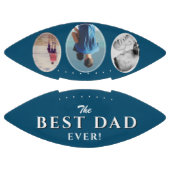 Beste vader van Blauw vader 3 Foto Collage American Football (Panelen)