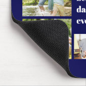 Beste vader van de marine Blue Photo Collage Muismat (Hoek)