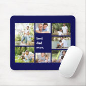 Beste vader van de marine Blue Photo Collage Muismat (Met muis)