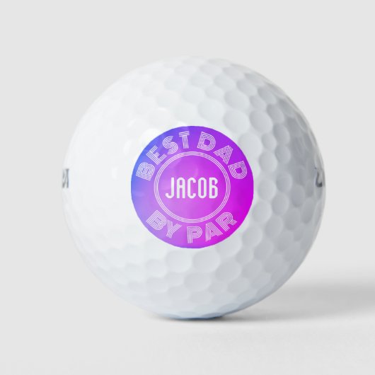 BESTE VADER VAN DE PAR Gradiënt Eenvoudig ontwerp Golfballen (Voorkant)