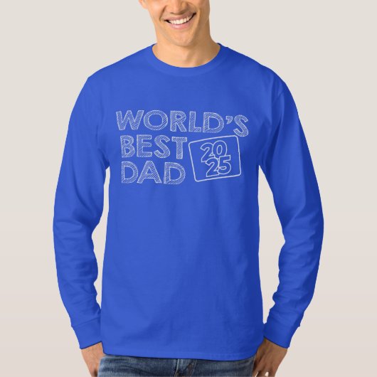 Beste vader van de wereld 2025 t-shirt (Voorkant)