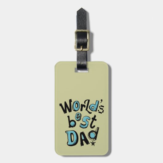 Beste vader van de wereld bagagelabel (Voorkant verticaal)
