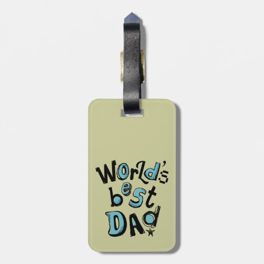 Beste vader van de wereld bagagelabel (Achterkant verticaal)