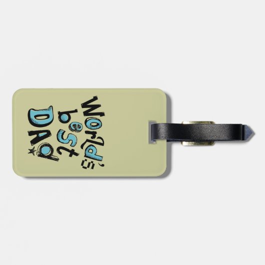 Beste vader van de wereld bagagelabel (Achterkant horizontaal)