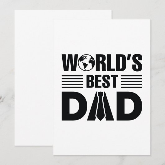 Beste vader van de wereld bedankkaart (Voorkant / Achterkant)