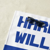 Beste vader van de wereld Blauw en Witte Modern Strandlaken (In situ)