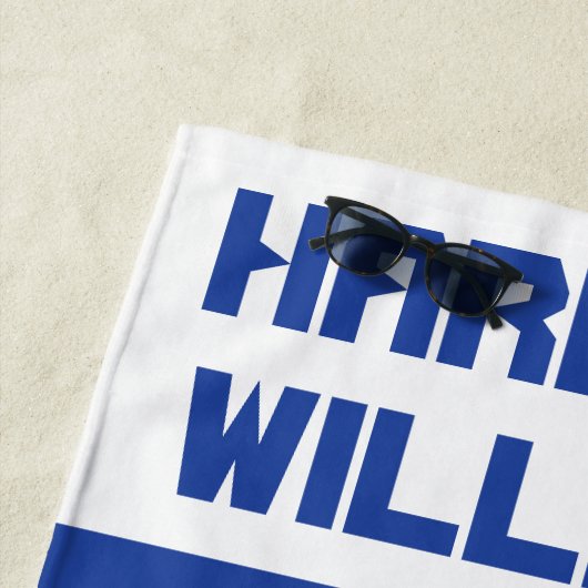 Beste vader van de wereld Blauw en Witte Modern Strandlaken (In situ)