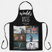 Beste Vader van de Wereld Douane 6 Foto Collage Schort (Voorkant)