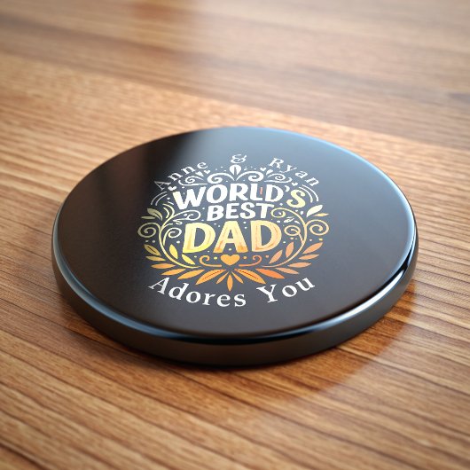 Beste vader van de wereld gepersonaliseerd magneet