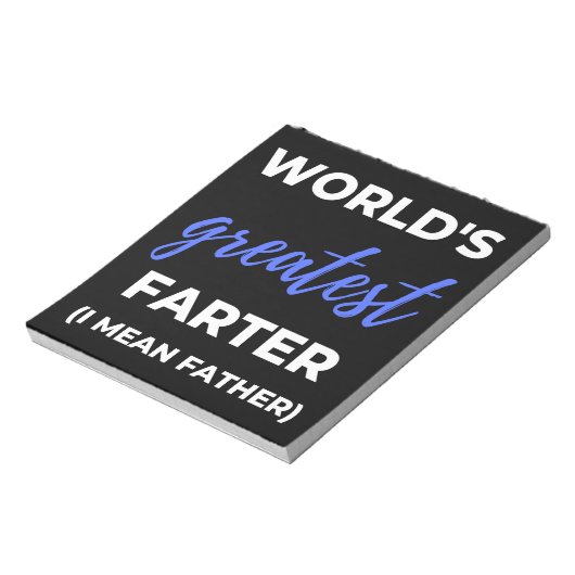 Beste vader van de wereld ik bedoel vader notitieblok (Linkerzijde)