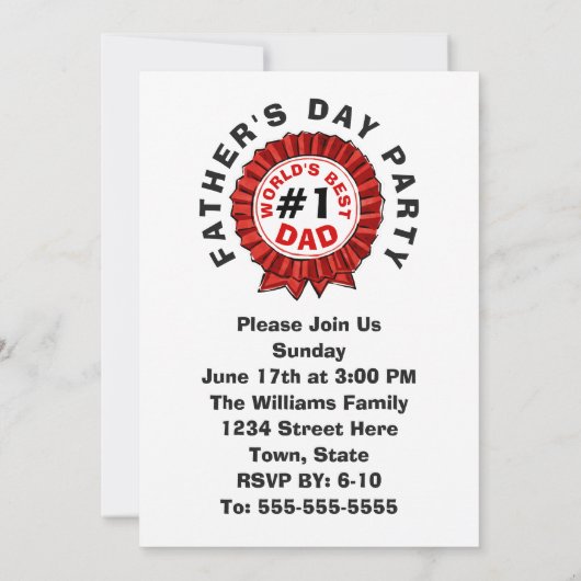 Beste vader van de wereld kaart (Achterkant)