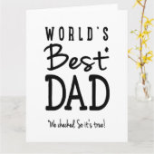 Beste vader van de wereld kaart (Gele Bloem)