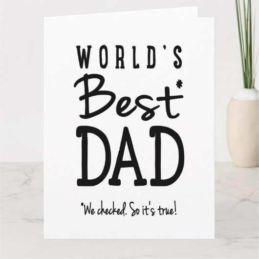 Beste vader van de wereld kaart (Voorkant)