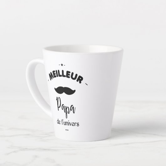 Beste vader van de wereld latte mok (Linkerhoek)