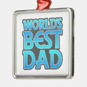 Beste vader van de wereld metalen ornament (Links)