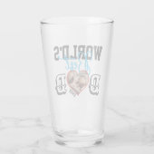 Beste vader van de wereld ooit met Foto Glass Glas (Achterkant)