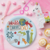 Beste vader van de wereld papieren bordje (Feest)