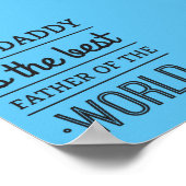 Beste vader van de wereld poster (Hoek)