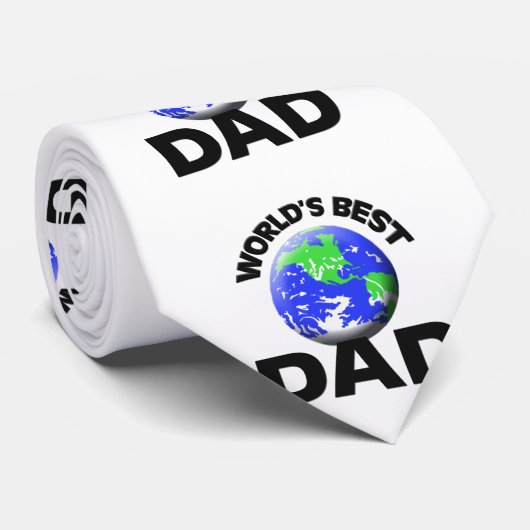 Beste vader van de wereld stropdas (Opgerold)