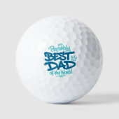 Beste Vader van de Wereld T-shirt Golfballen (Voorkant)