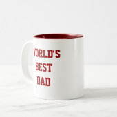 Beste vader van de wereld tweekleurige koffiemok (Voorkant links)
