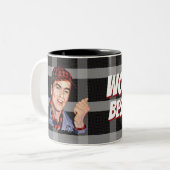 Beste vader van de wereld tweekleurige koffiemok (Voorkant links)