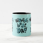 Beste vader van de wereld tweekleurige koffiemok (Center)