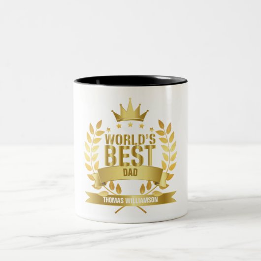 Beste vader van de wereld, vader tweekleurige koffiemok (Center)